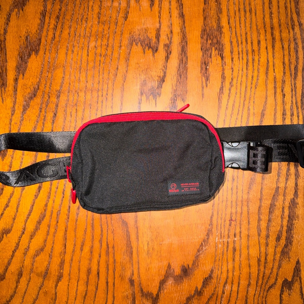 WOLFpak Black and Red Crossbody Bag